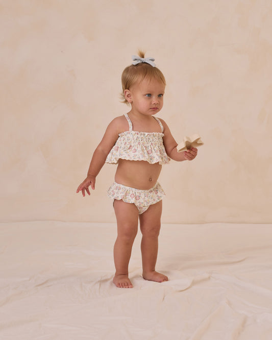 smocked ruffle bikini || bloom