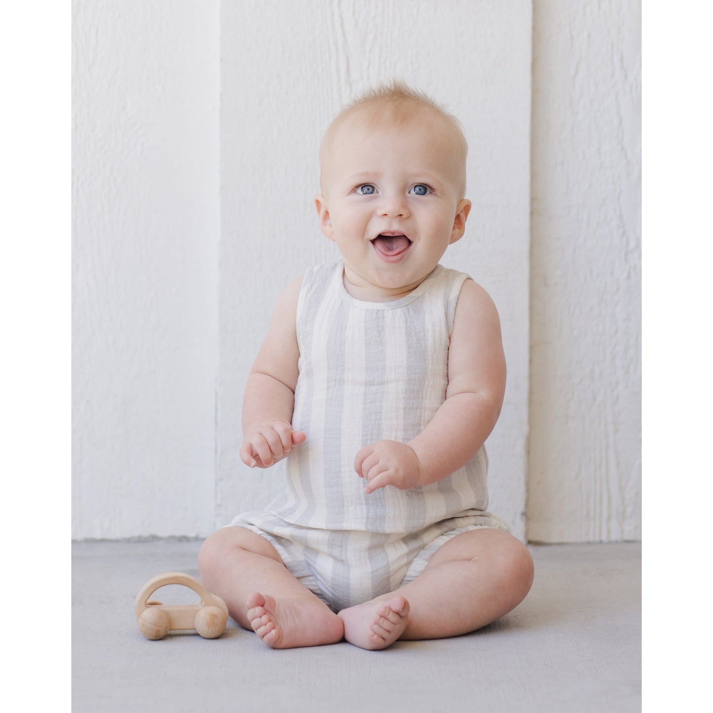 woven tank + short set || sky stripe