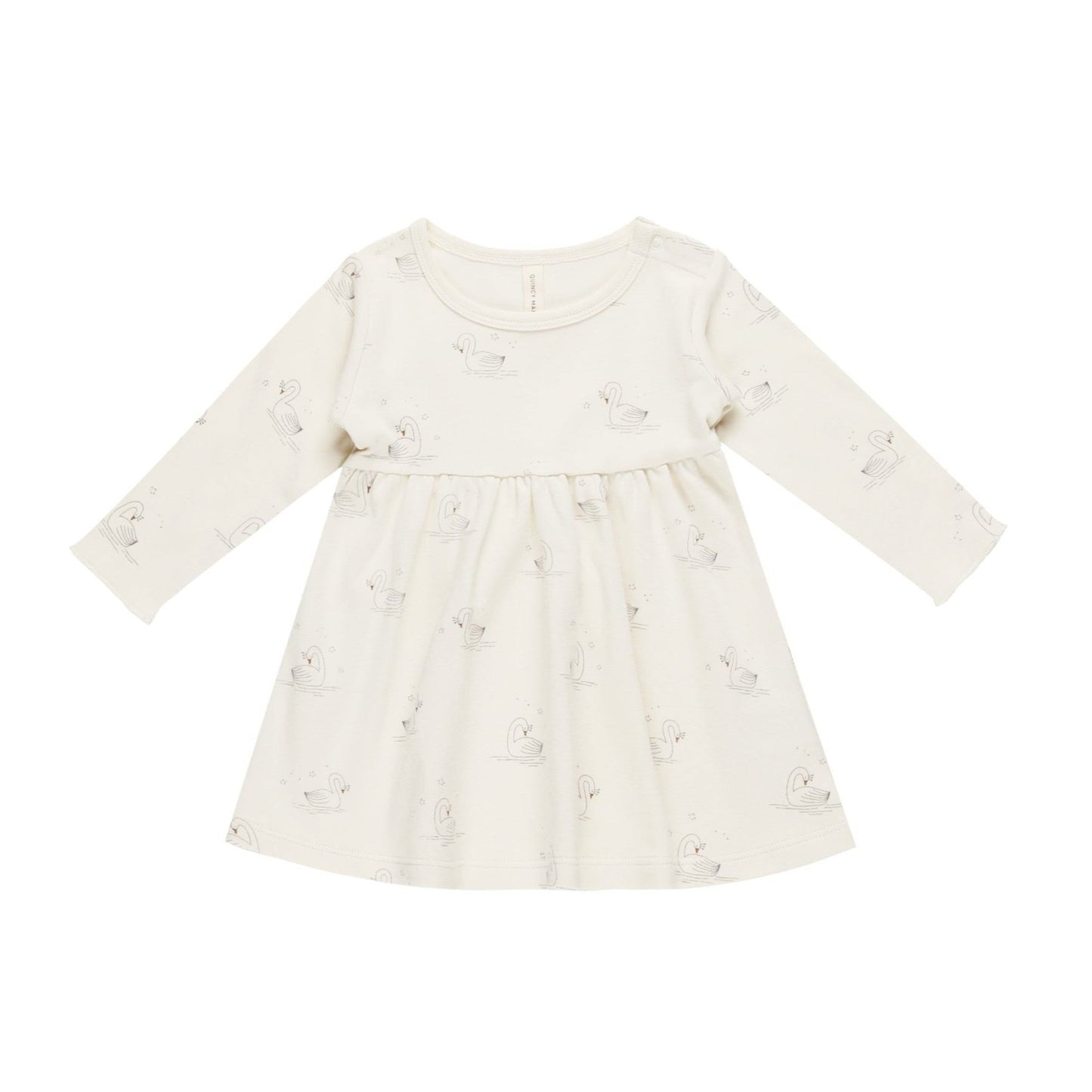 Long Sleeve Baby Dress || Swans