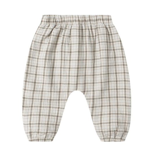 Woven Pant || Blue Plaid