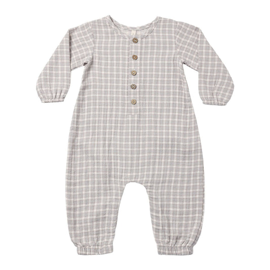 Woven Jumpsuit II Blue Gingham