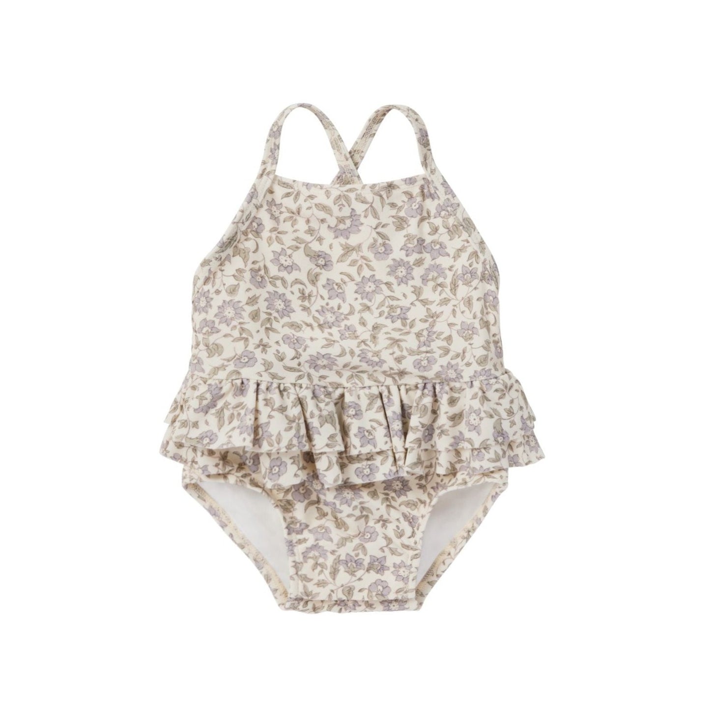 ruffled one-piece swimsuit || french garden