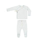 Wrap Top + Footed Pant Set || Fog - Rylee + Cru | Kids Clothes | Trendy Baby Clothes | Modern Infant Outfits |