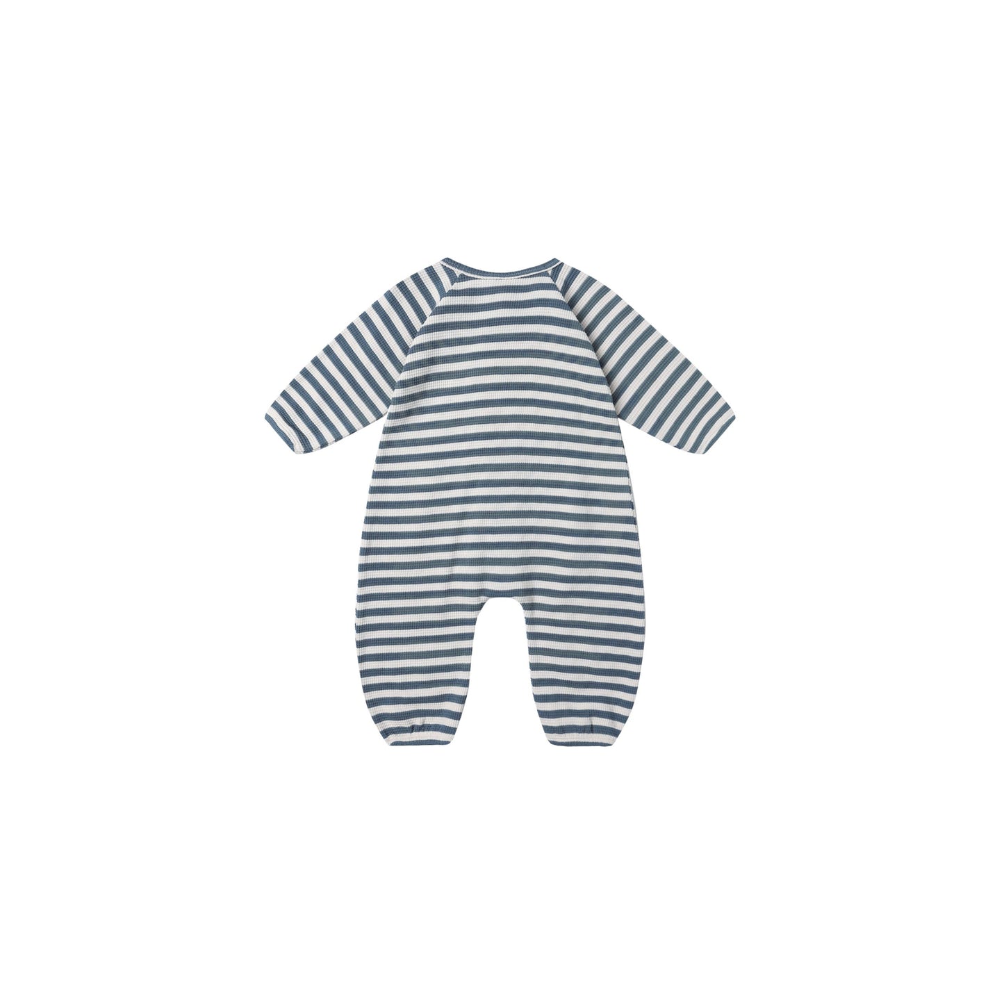 Waffle Long Sleeve Jumpsuit || Ocean Stripe