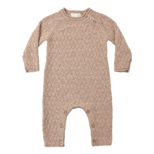Cozy Heather Knit Jumpsuit II Heathered Almond