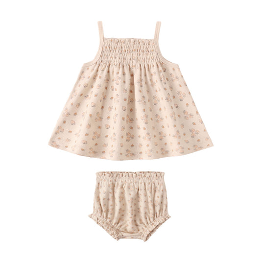 Smocked Tank + Bloomer Set || Strawberries