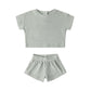 Terry Tee + Short Set || Sage