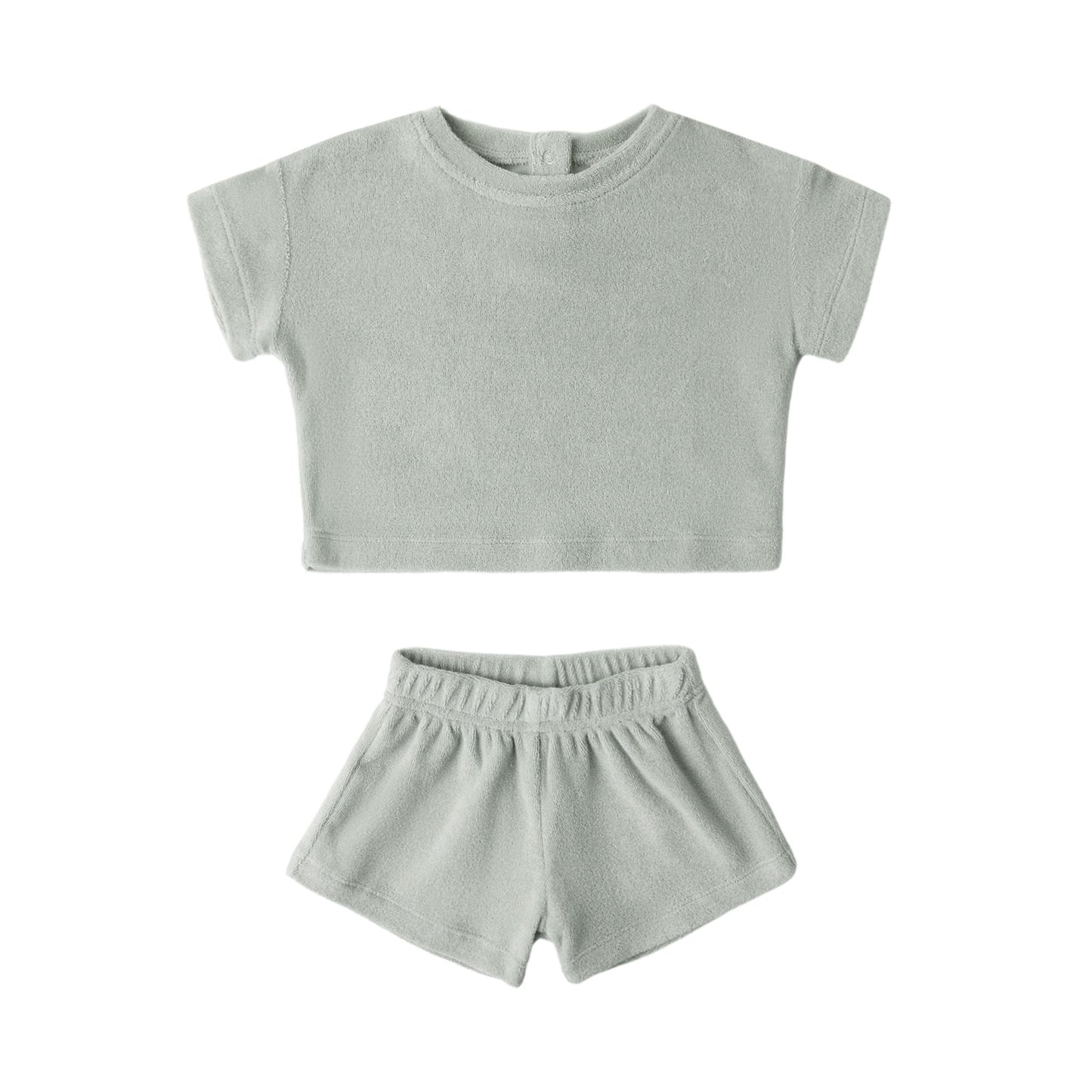 Terry Tee + Short Set || Sage