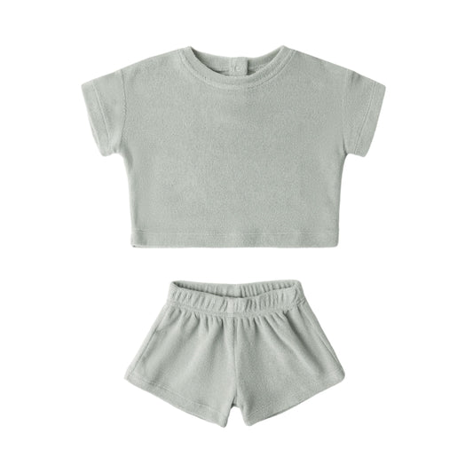 Terry Tee + Short Set || Sage
