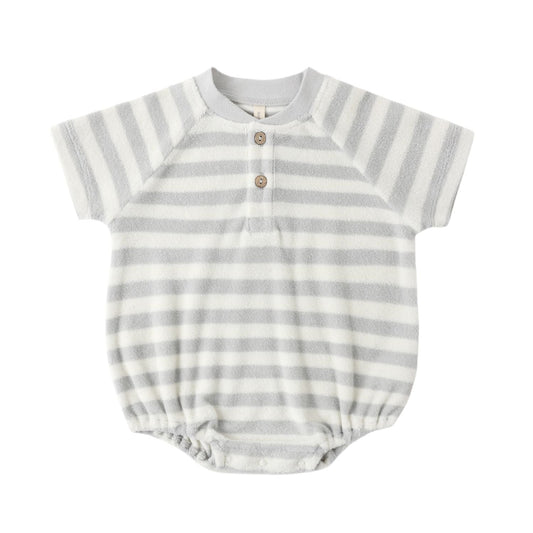 Terry Henley Romper || Sky Stripe