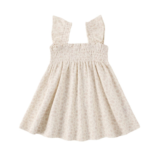Smocked Jersey Dress || Ditsy