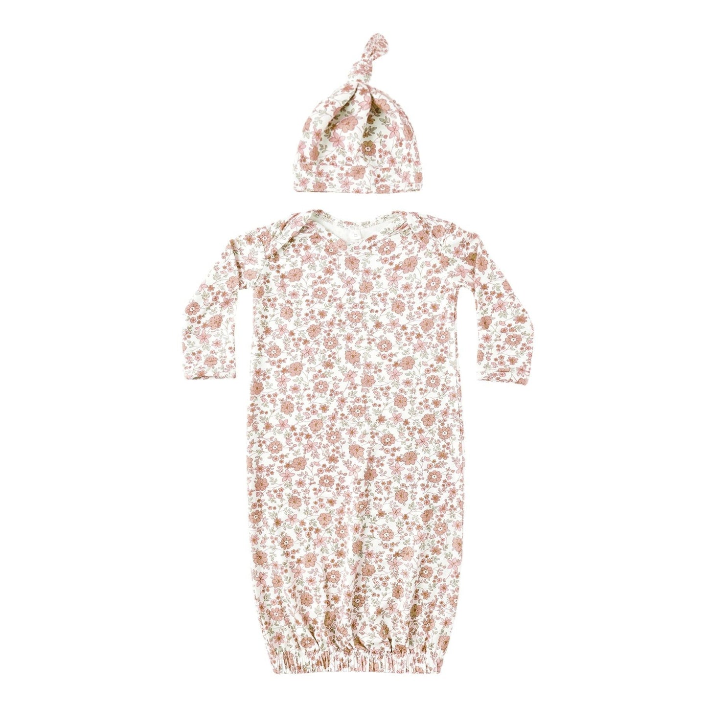Bamboo Baby Gown + Hat Set || Bloom