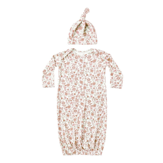 Bamboo Baby Gown + Hat Set || Bloom