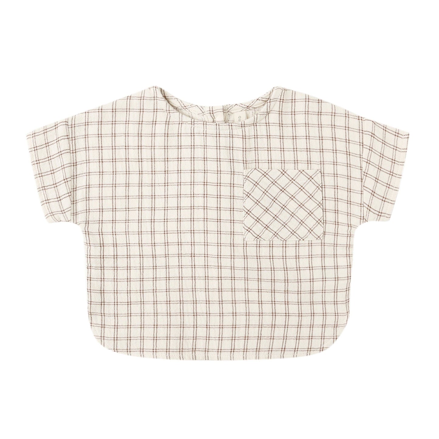 Woven Boxy Top || Cedar Check