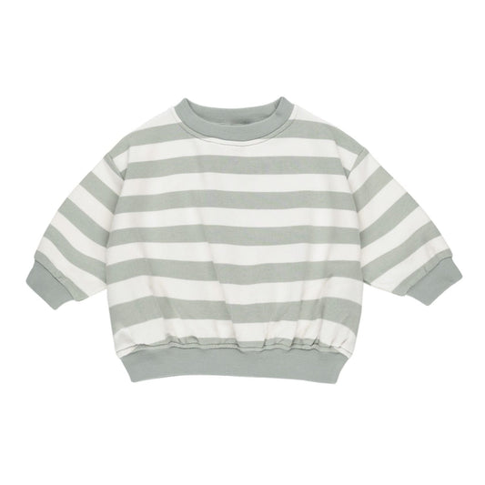 Relaxed Sweatshirt || Sage Stripe