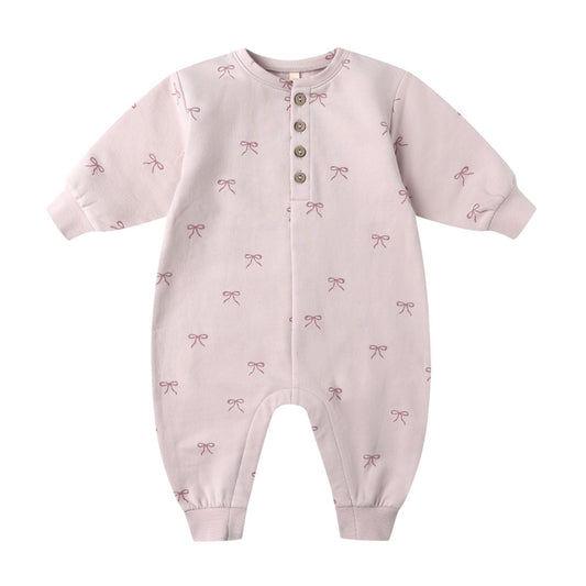 Relaxed Fleece Jumpsuit || Bows