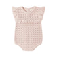 Pointelle Ruffle Romper || Blush