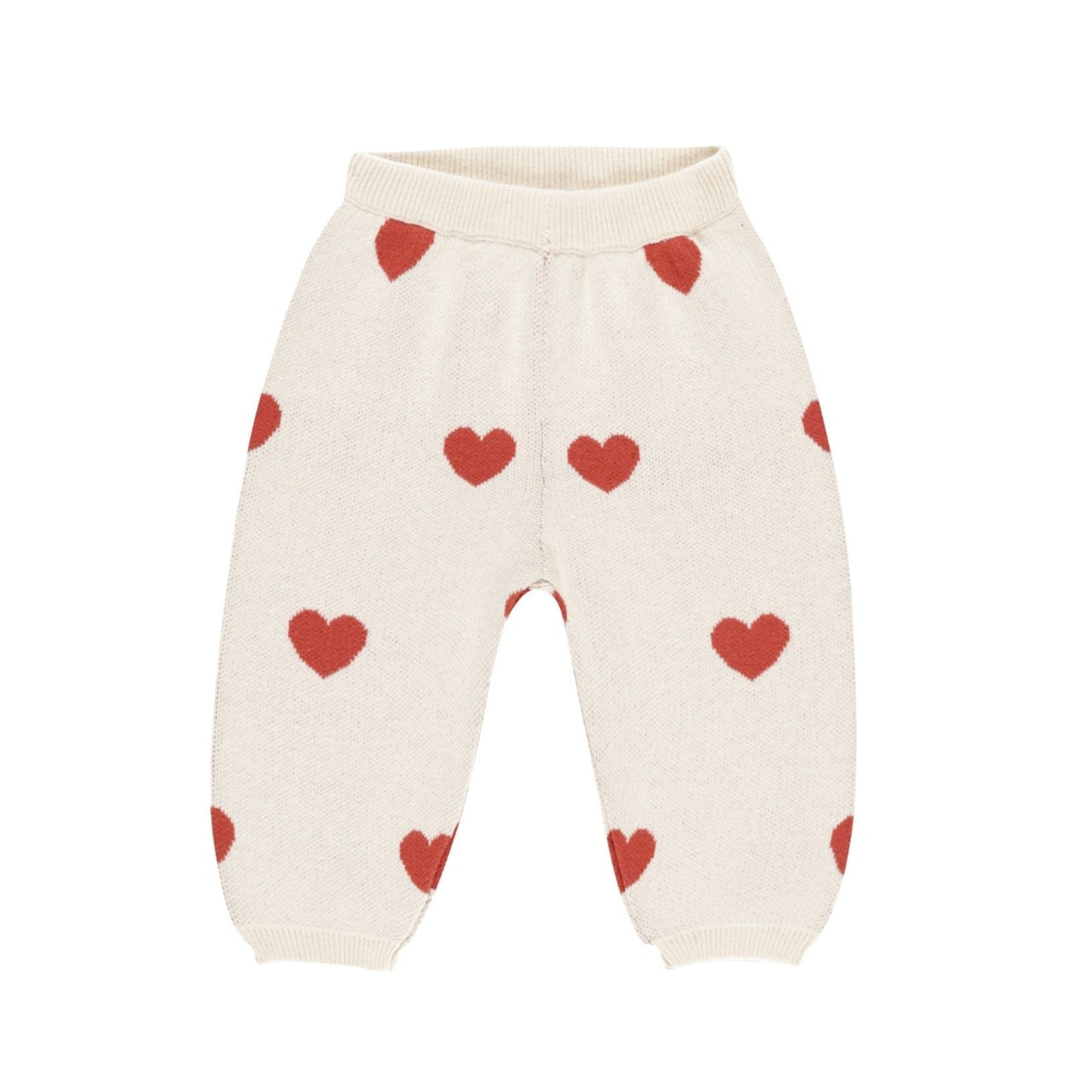 Heart Knit Pants || Natural