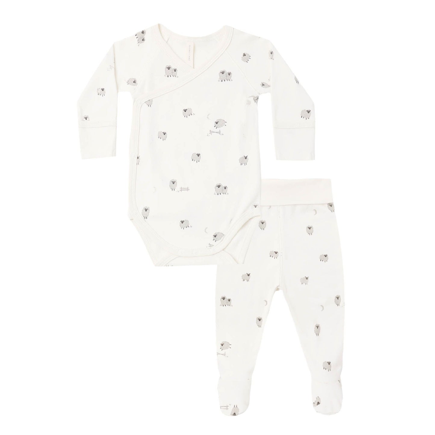 Side Snap Bodysuit + Pant Set II Sheep