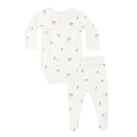 Side Snap Bodysuit + Pant Set II Sheep