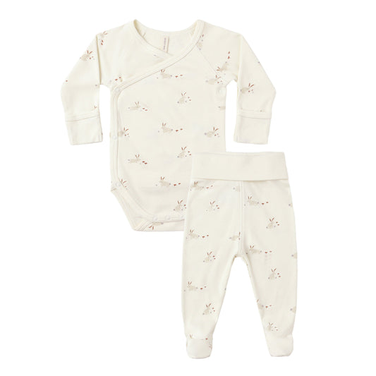 Side Snap Bodysuit + Pant Set || Bunnies