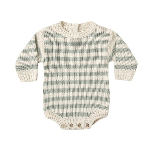 Rex Romper || Fern Stripe