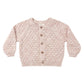 Bubble Knit Cardigan II Dusty Rose Speckle