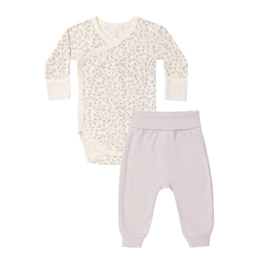 SIDE SNAP BODYSUIT + PANT SET || FLORET