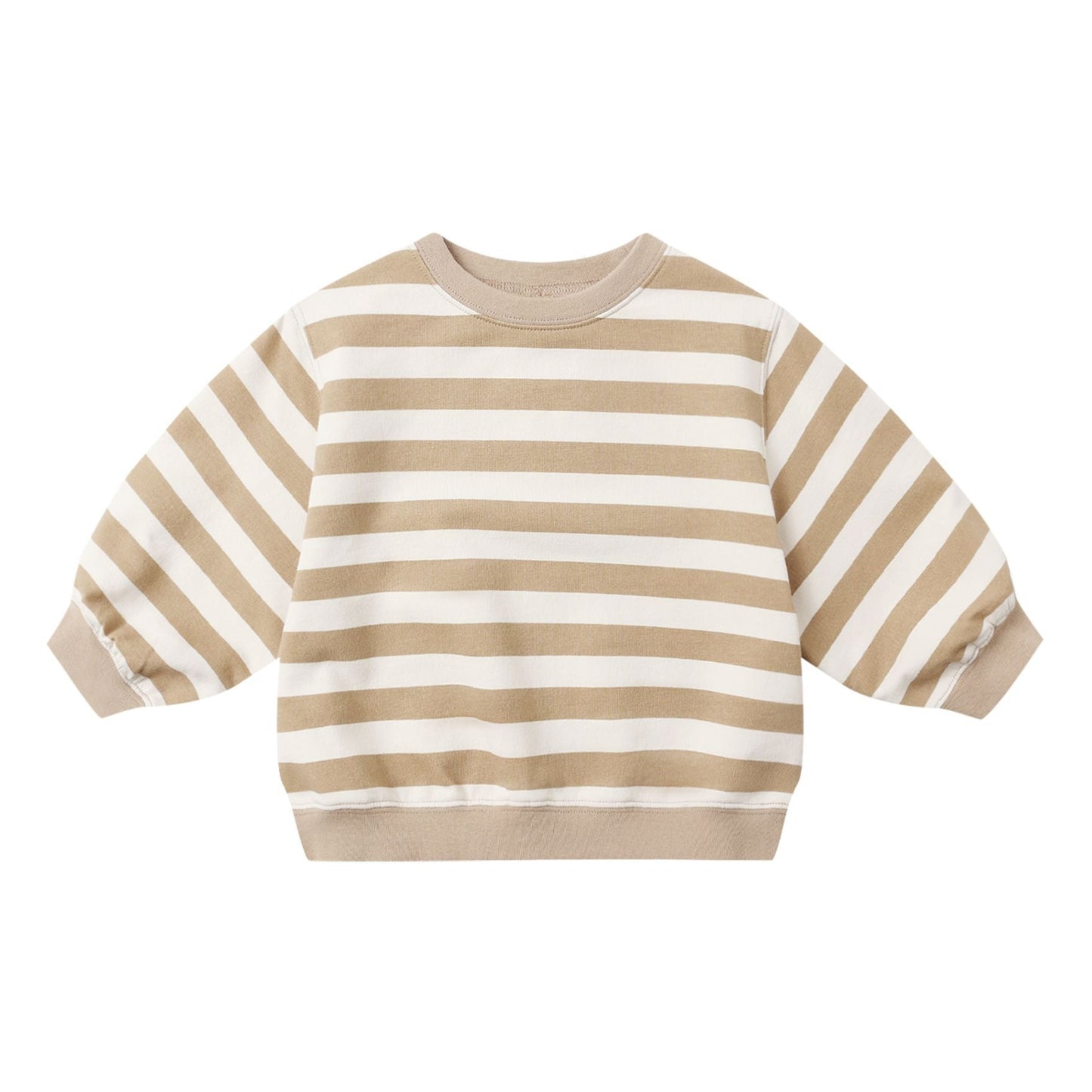 Oversized Crew Sweatshirt || Gold Stripe