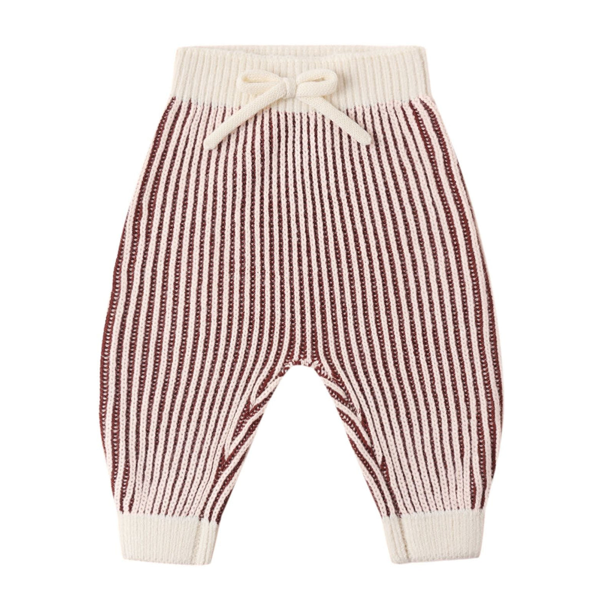 CHUNKY KNIT PANT || CHERRY STRIPE