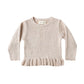Rib Knit Peplum Top || Heathered Oatmeal