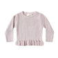 Rib Knit Peplum Top || Lilac