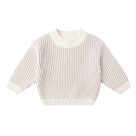 Relaxed Knit Sweater || Lilac