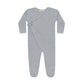 Wrap Knit Footie || Heathered Dusty Blue - Rylee + Cru | Kids Clothes | Trendy Baby Clothes | Modern Infant Outfits |