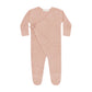 Wrap Knit Footie Heathered Rose