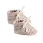 Baby Booties || Mauve Stripe