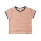 Pointelle Tee || Poppy Stripe