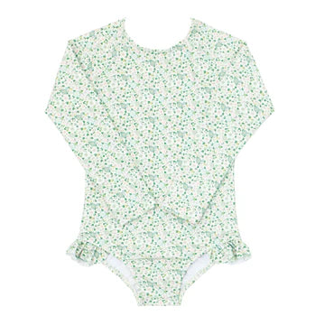 sea marsh floral rashguard one piece