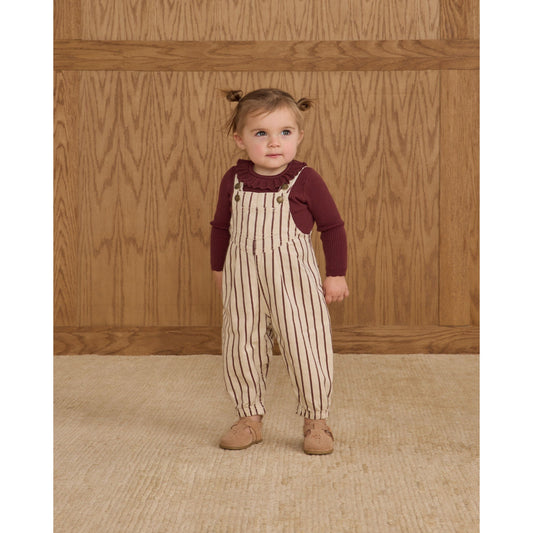Vintage Overall || Burgundy Stripe