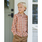 Collared Long Sleeve Shirt || Red Plaid