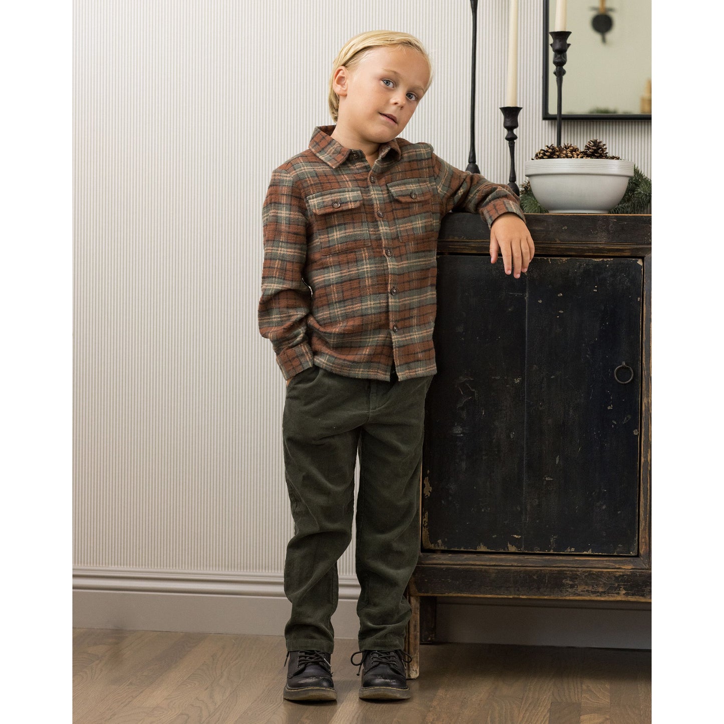 Pocketed Flannel Shirt || Holiday Plaid