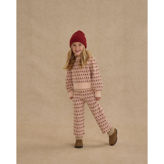 Jacquard Knit Set || Ruby Hearts