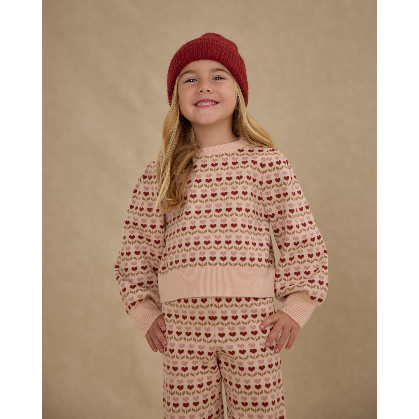 Jacquard Knit Set || Ruby Hearts