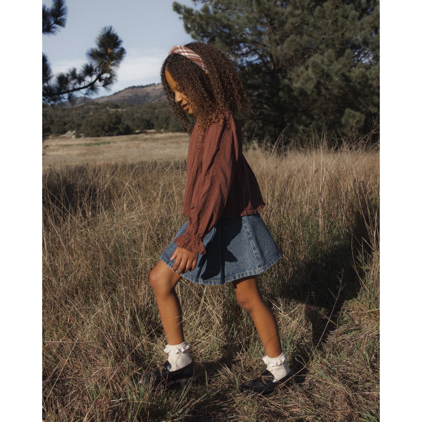 Pleated Denim Skirt II Indigo