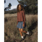 Pleated Denim Skirt II Indigo