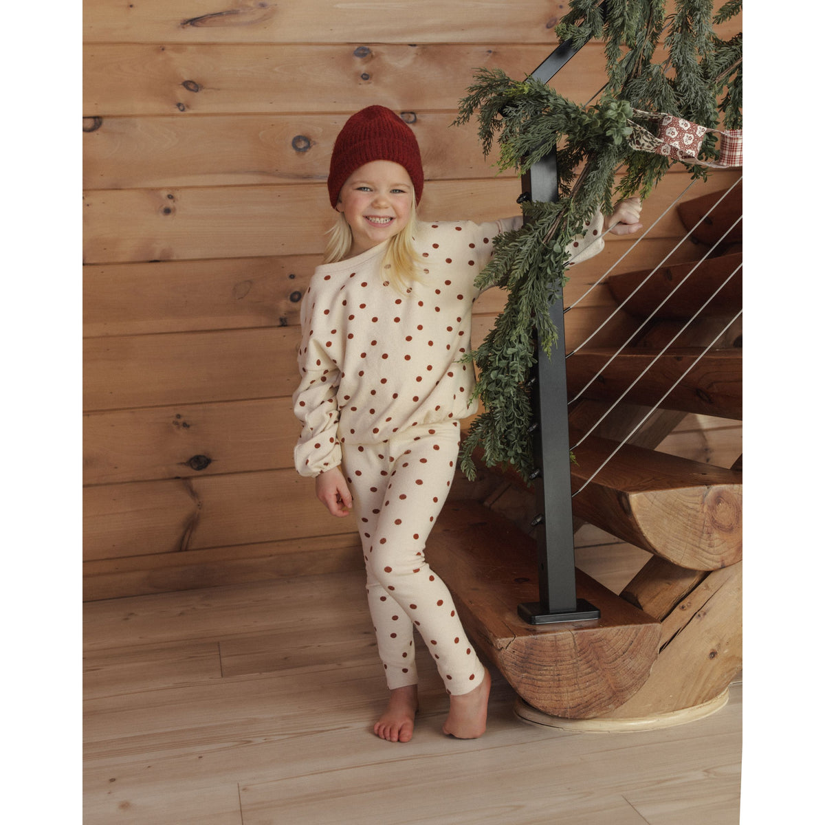 Spongey Knit Set || Ruby Dots