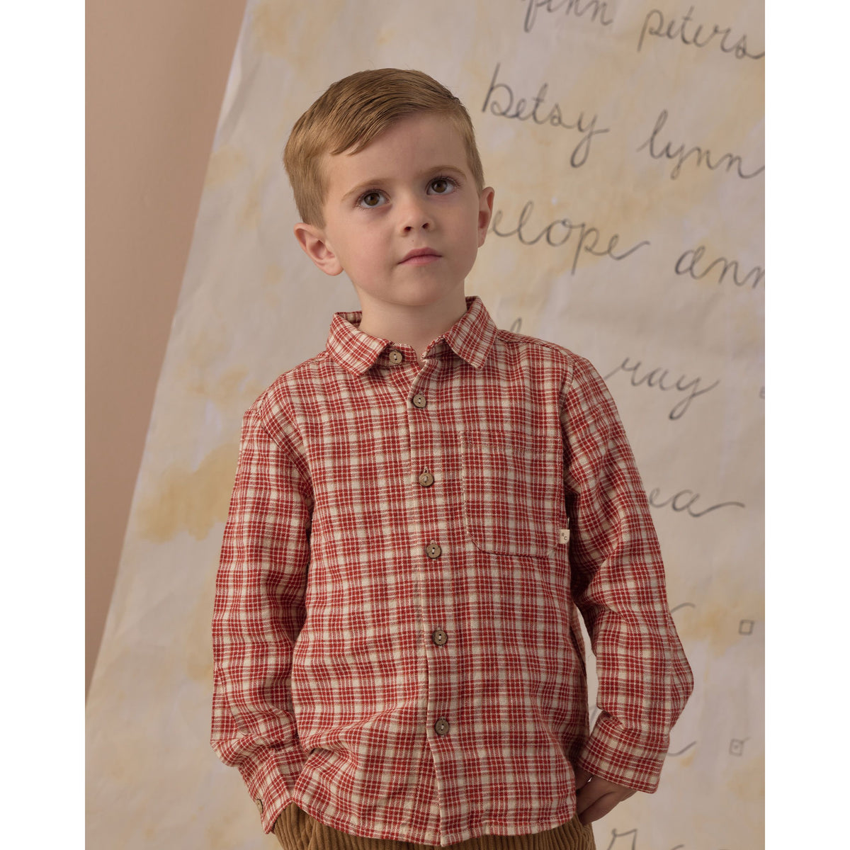 Collared Long Sleeve Shirt || Vintage Plaid