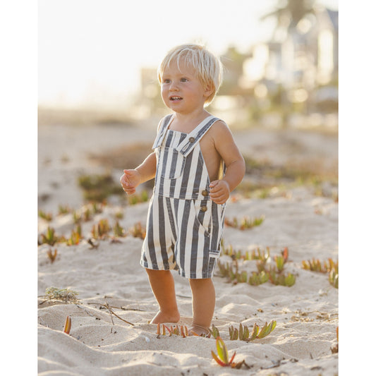Denim Shortall || Navy Stripe