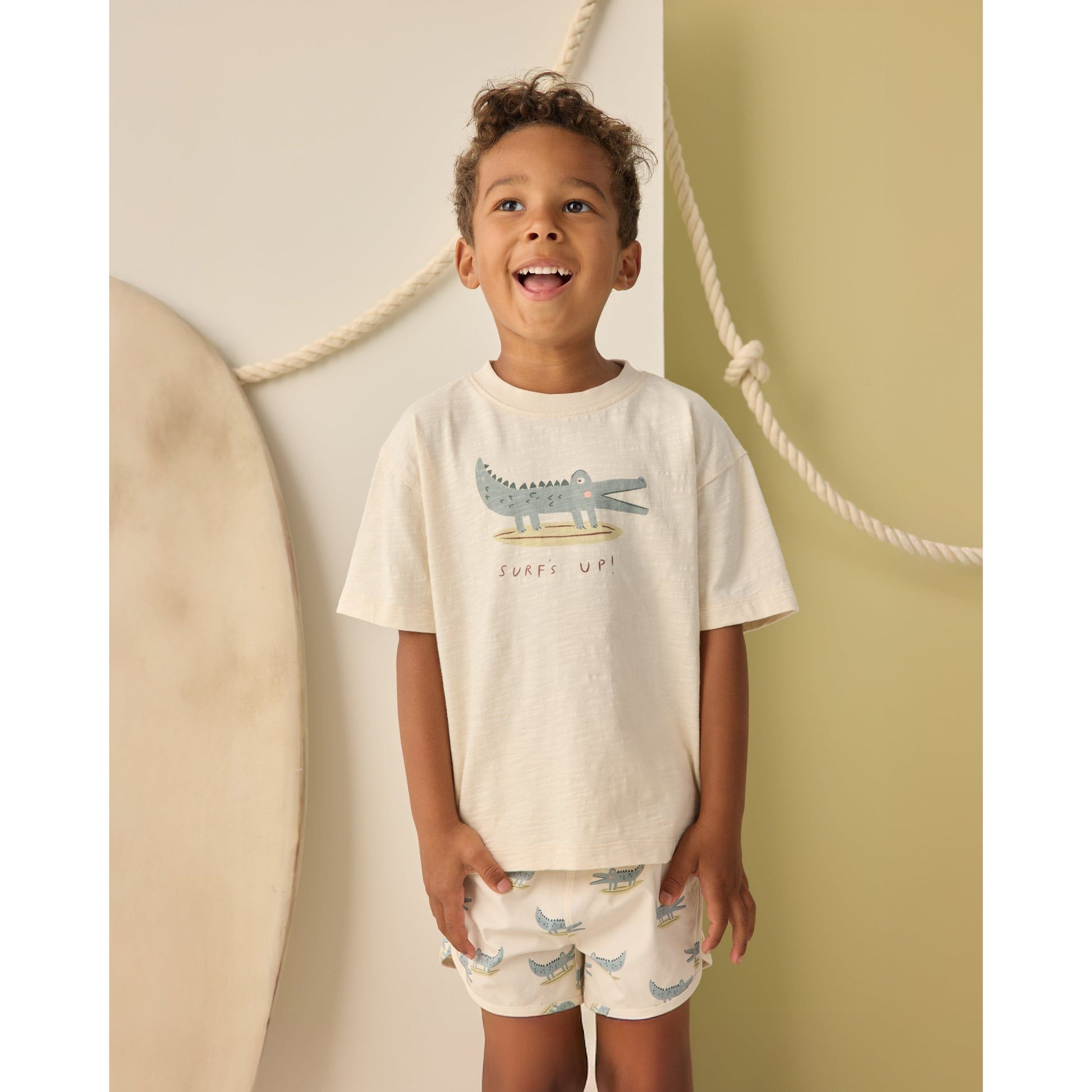 Relaxed Tee Alligator - Rylee + Cru | Kids Clothes | Trendy Baby Clothes | Modern Infant Outfits |
