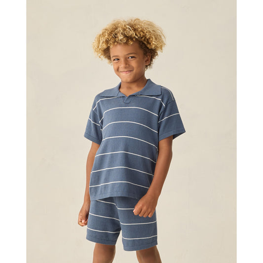 Chandler Knit Short || Navy Stripe